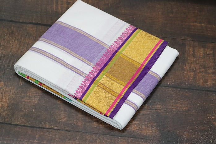 Jari Fancy Panchakacham Dhoti - 9x5 (6.30mtr)