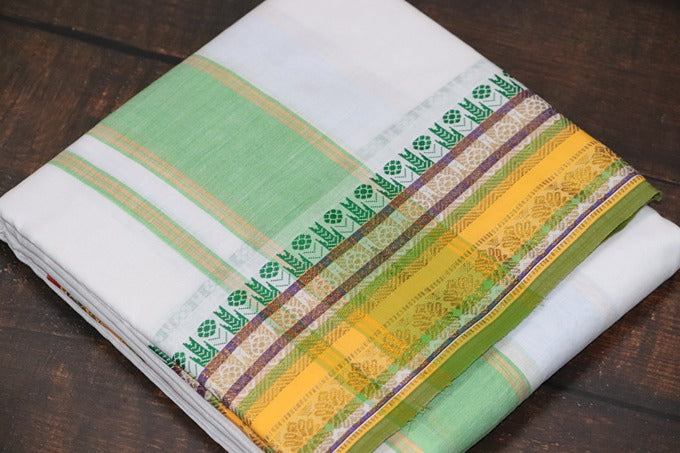 Jari Fancy Panchakacham Dhoti - 9x5 (6.30mtr)