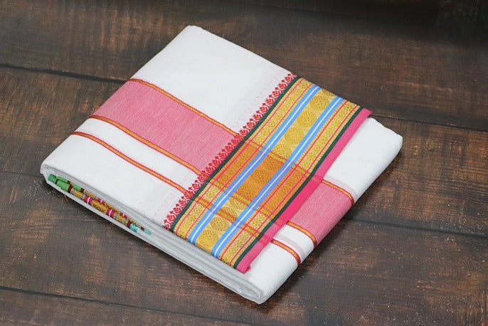 Jari Fancy Panchakacham Dhoti - 9x5 (6.30mtr)