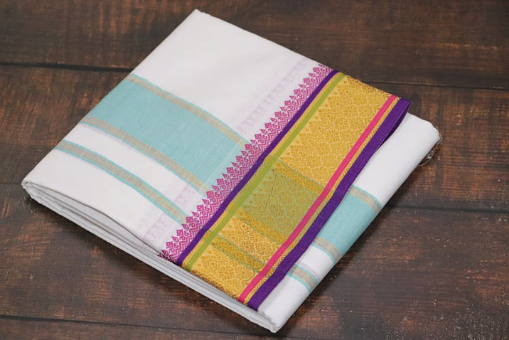 Jari Fancy Panchakacham Dhoti - 9x5 (6.30mtr)
