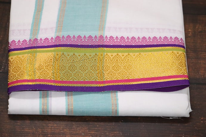 Jari Fancy Panchakacham Dhoti - 9x5 (6.30mtr)