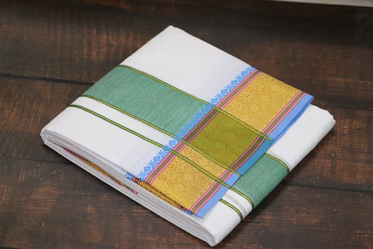 Jari Fancy Panchakacham Dhoti - 9x5 (6.30mtr)