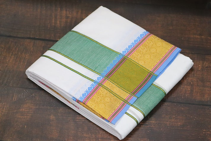 Jari Fancy Panchakacham Dhoti - 9x5 (6.30mtr)