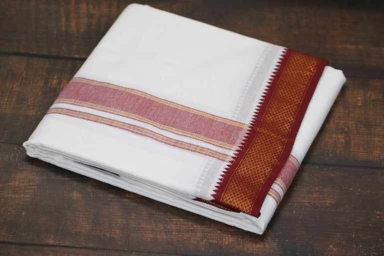 Mayilkann (7 kann) Panchakacham Dhoti - 9x5 (6.30mtr)