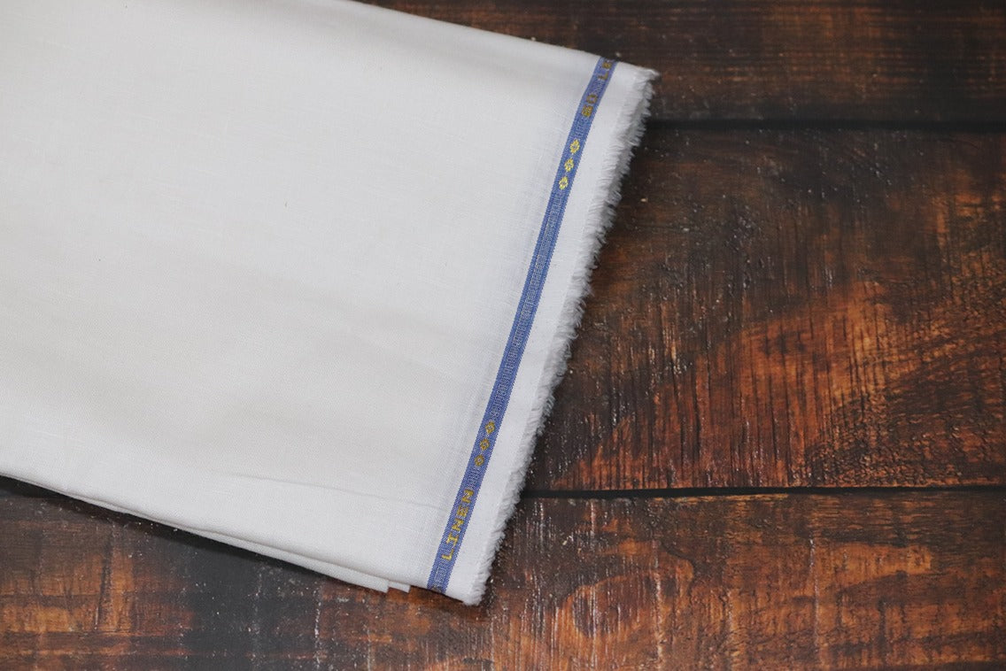 Boss White Pure Linen Shirt Fabrics - 1.60mtr
