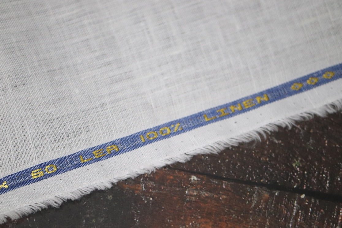 Boss White Pure Linen Shirt Fabrics - 1.60mtr