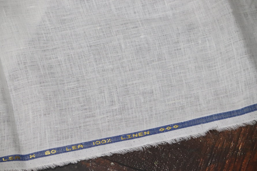 Boss White Pure Linen Shirt Fabrics - 1.60mtr