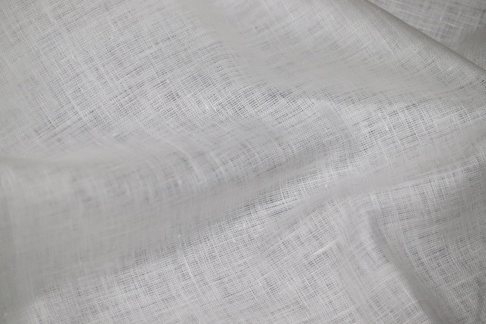 Boss White Pure Linen Shirt Fabrics - 1.60mtr