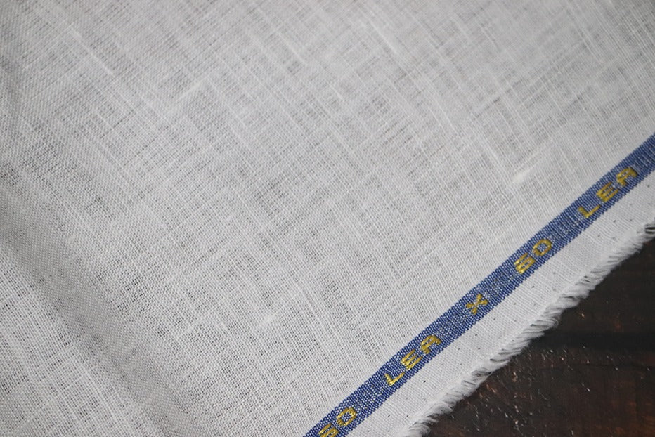Boss White Pure Linen Shirt Fabrics - 1.60mtr
