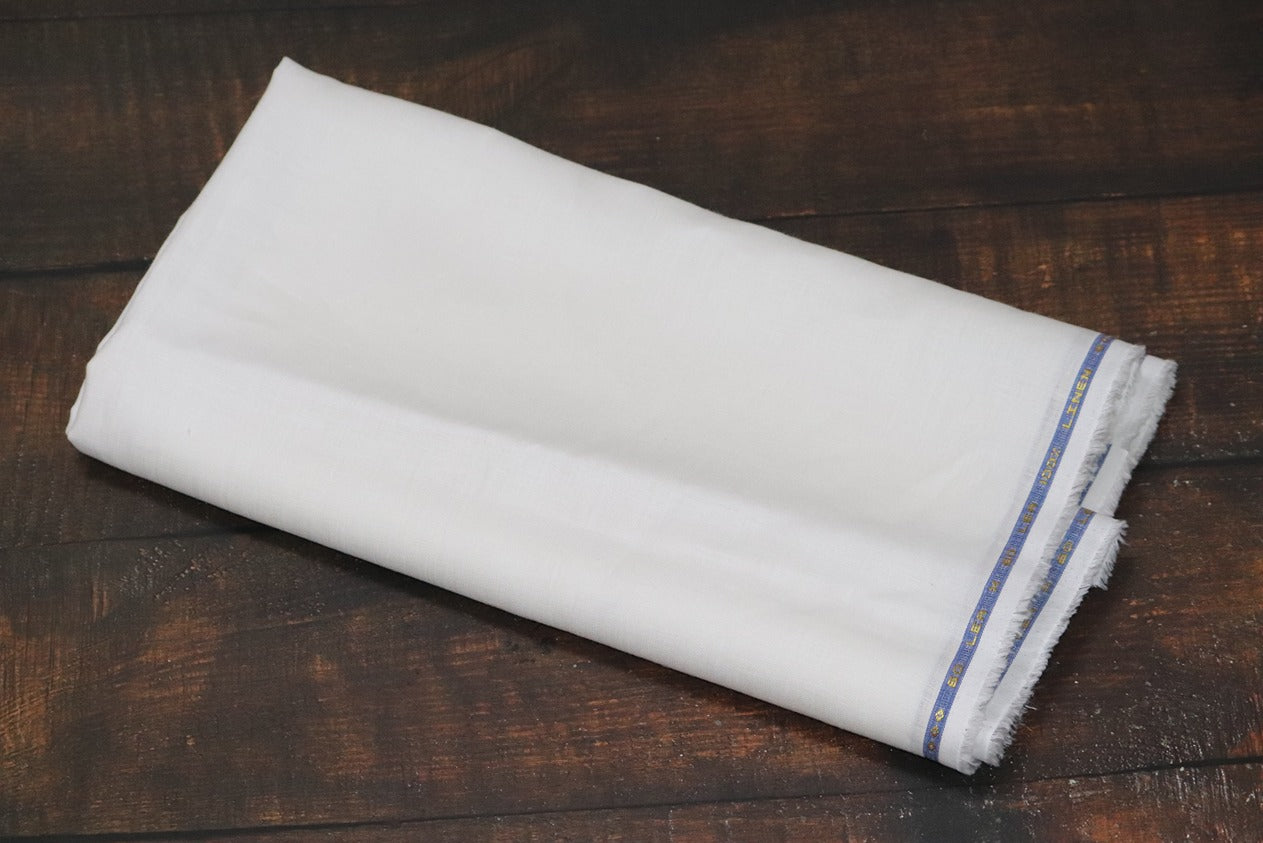 Boss White Pure Linen Shirt Fabrics - 1.60mtr