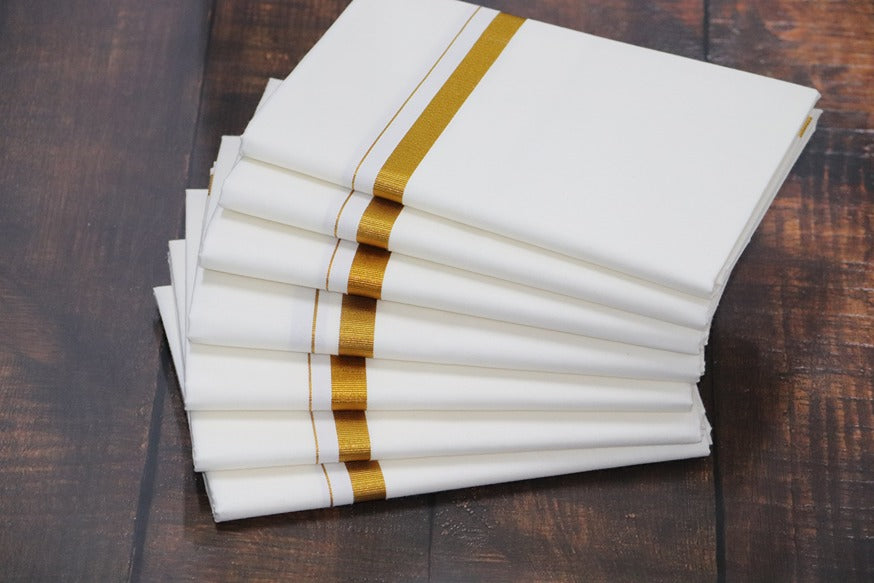 Cream 30k Dhoti - (3.90mtr = Double)