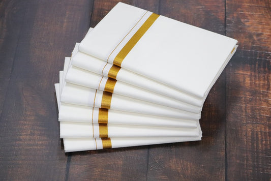 Cream 30k Dhoti - (3.90mtr = Double)