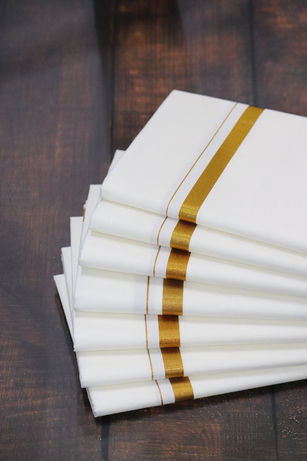 Cream 30k Dhoti - (3.90mtr = Double)