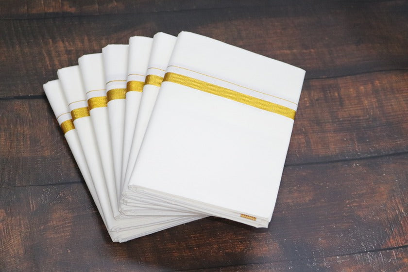 Cream 30k Dhoti - (3.90mtr = Double)