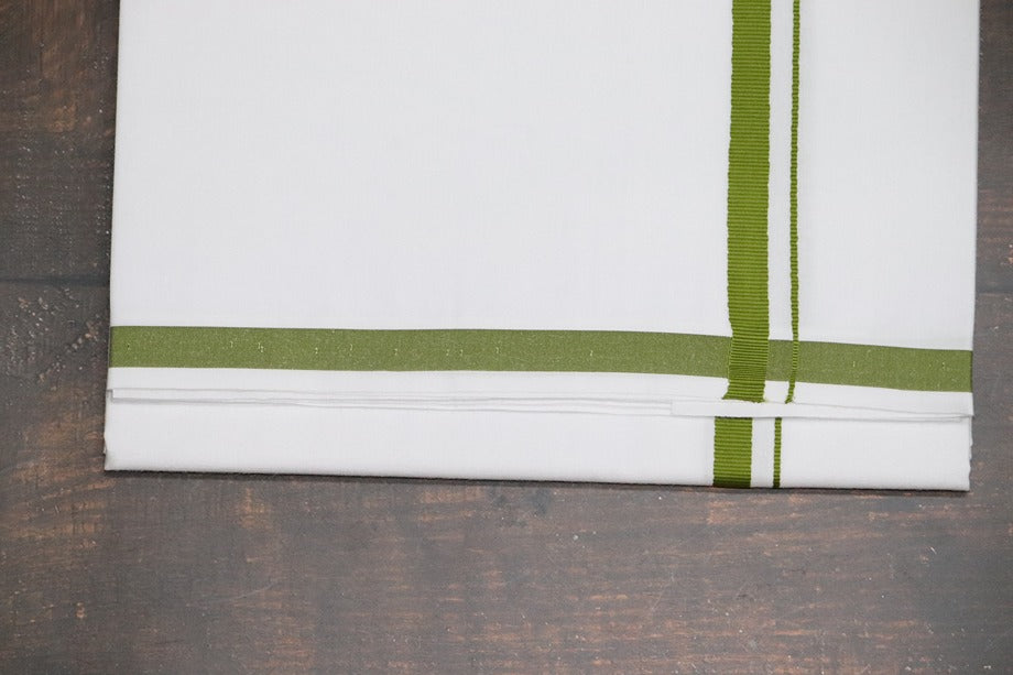 Classic Olive Green BB Dhoti - (3.80mtr = Double)