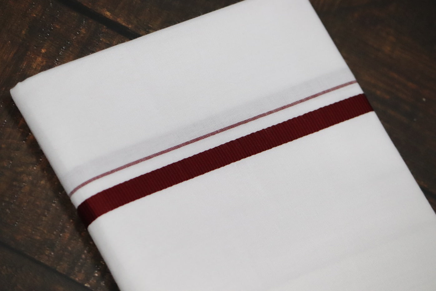 Rich BB Maroon Border Dhoti - 2mtr