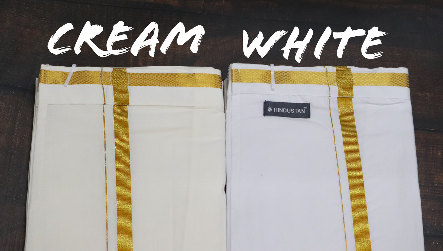Velcro 30k Cream Dhoti (Size 28 to 40) - All Size