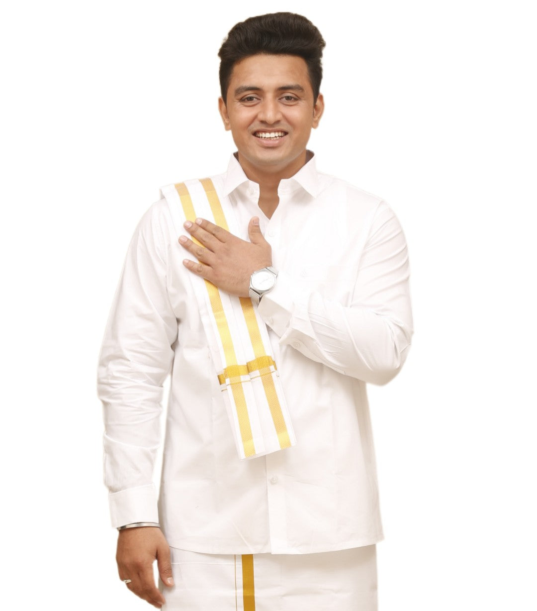Jari White 30k Angavasthiram/Towel