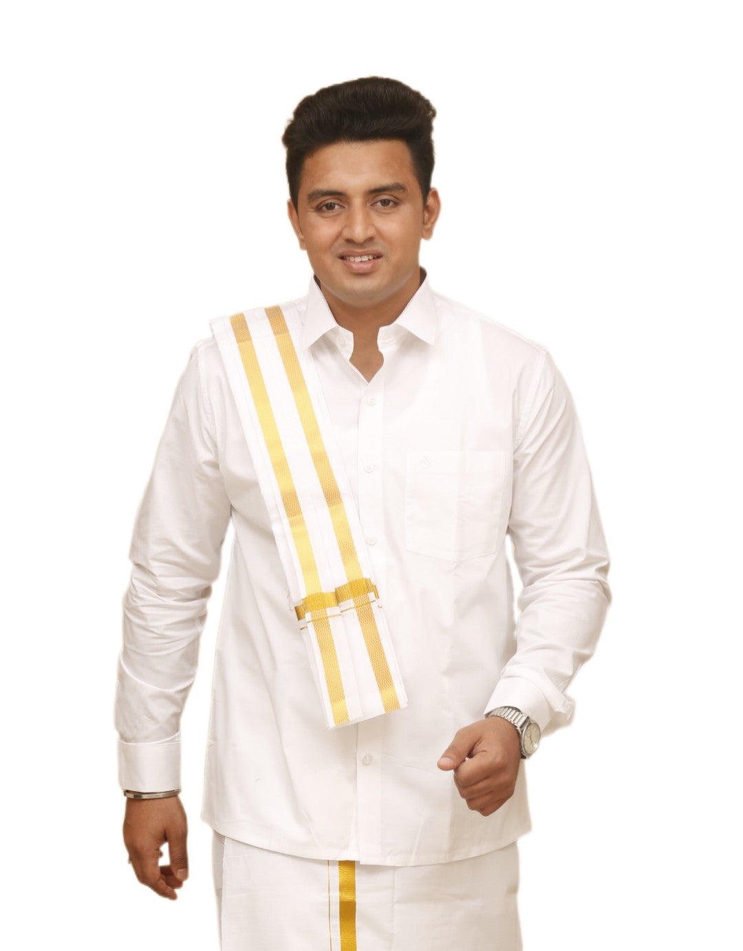 Jari White 30k Angavasthiram/Towel