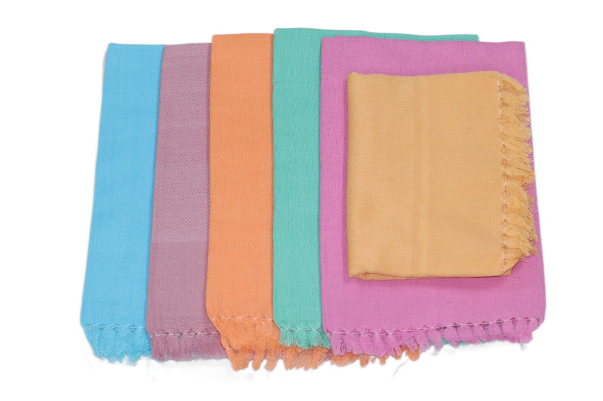 Plain Colour Napkin (Hand Towel) - 5 Piece Combo