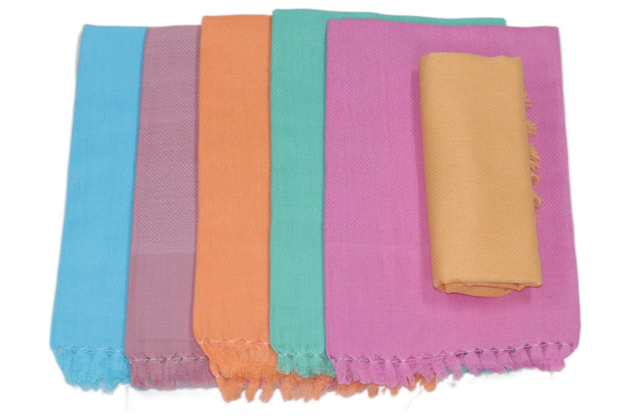 Plain Colour Napkin (Hand Towel) - 5 Piece Combo