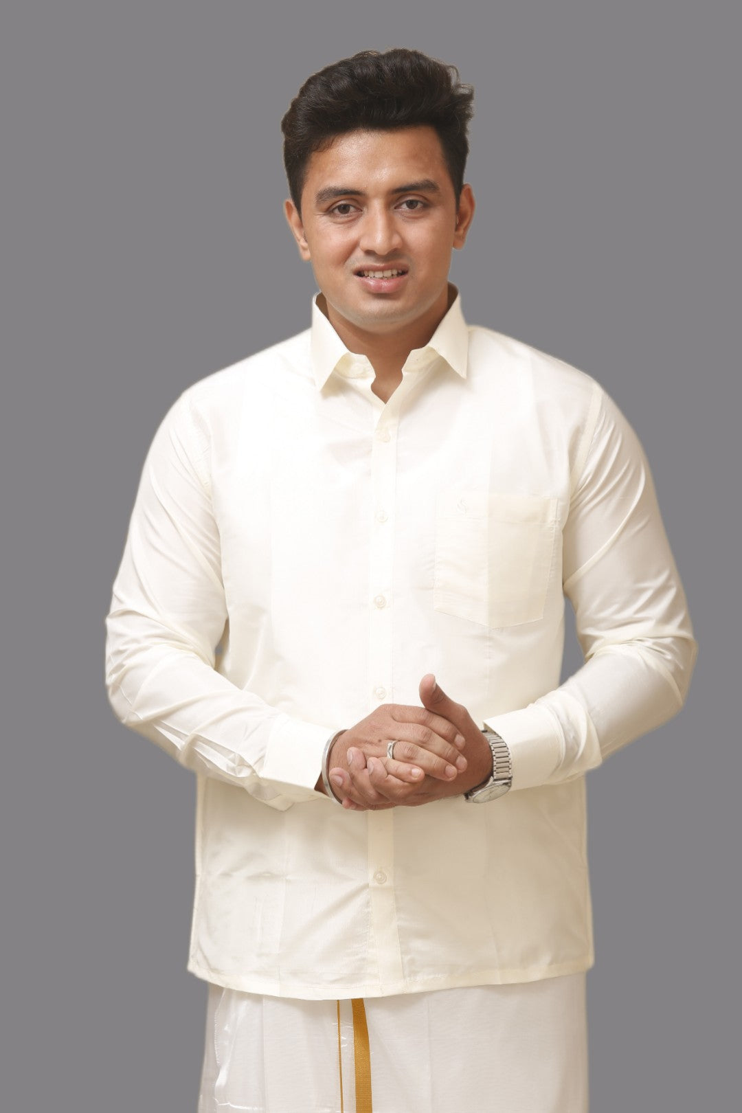 Artsilk Cream Shirt - Full Sleeve
