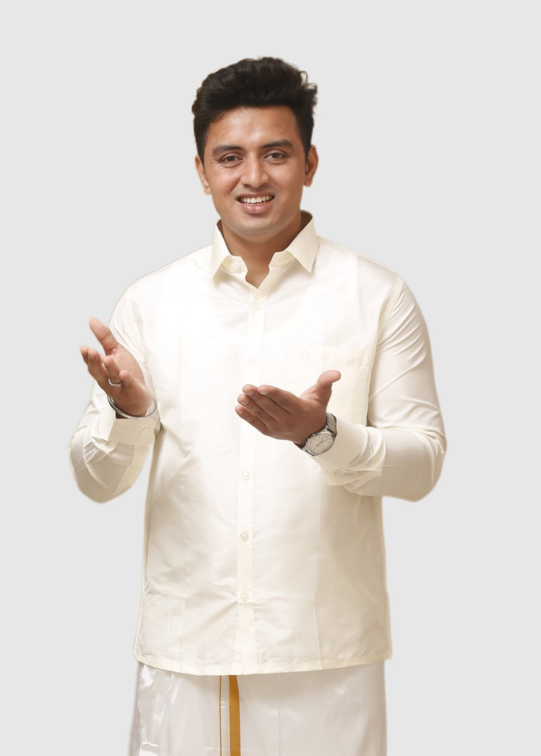 Artsilk Cream Shirt - Full Sleeve