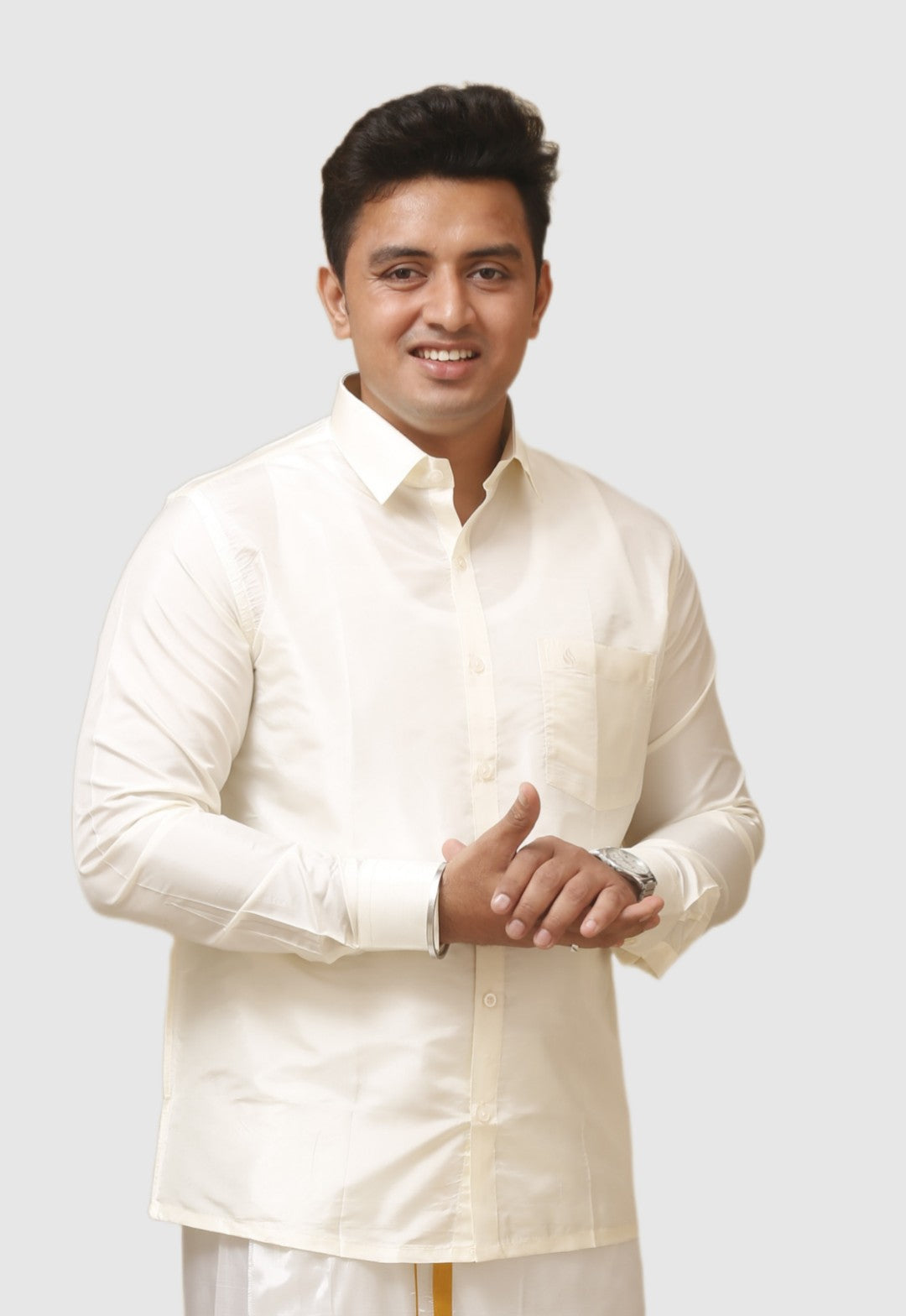 Artsilk Cream Shirt - Full Sleeve