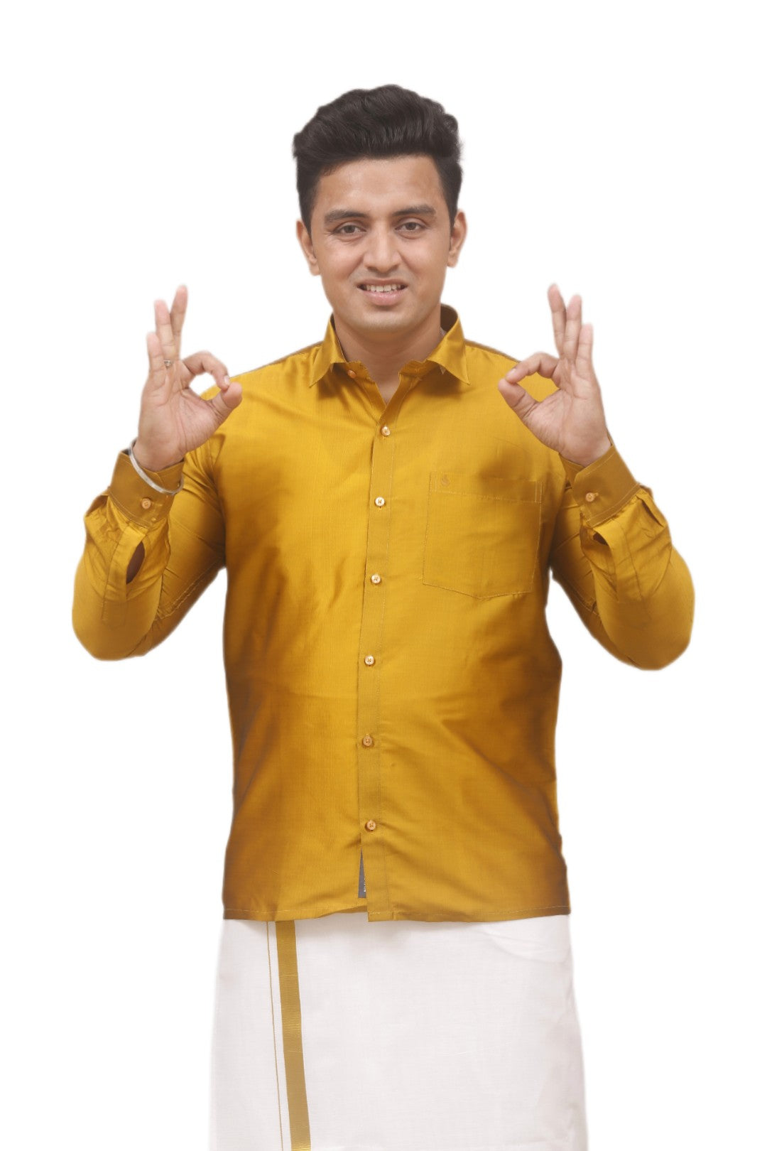 Silky Colour Shirt - Flashing Gold