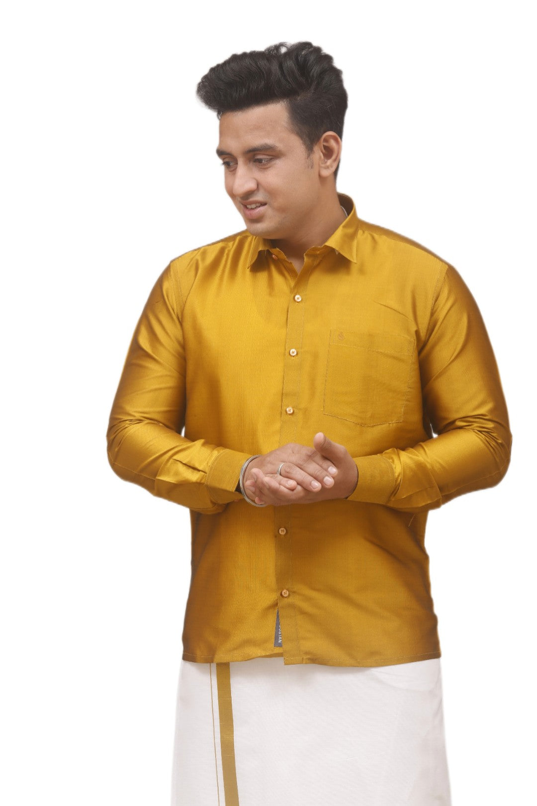 Silky Colour Shirt - Flashing Gold