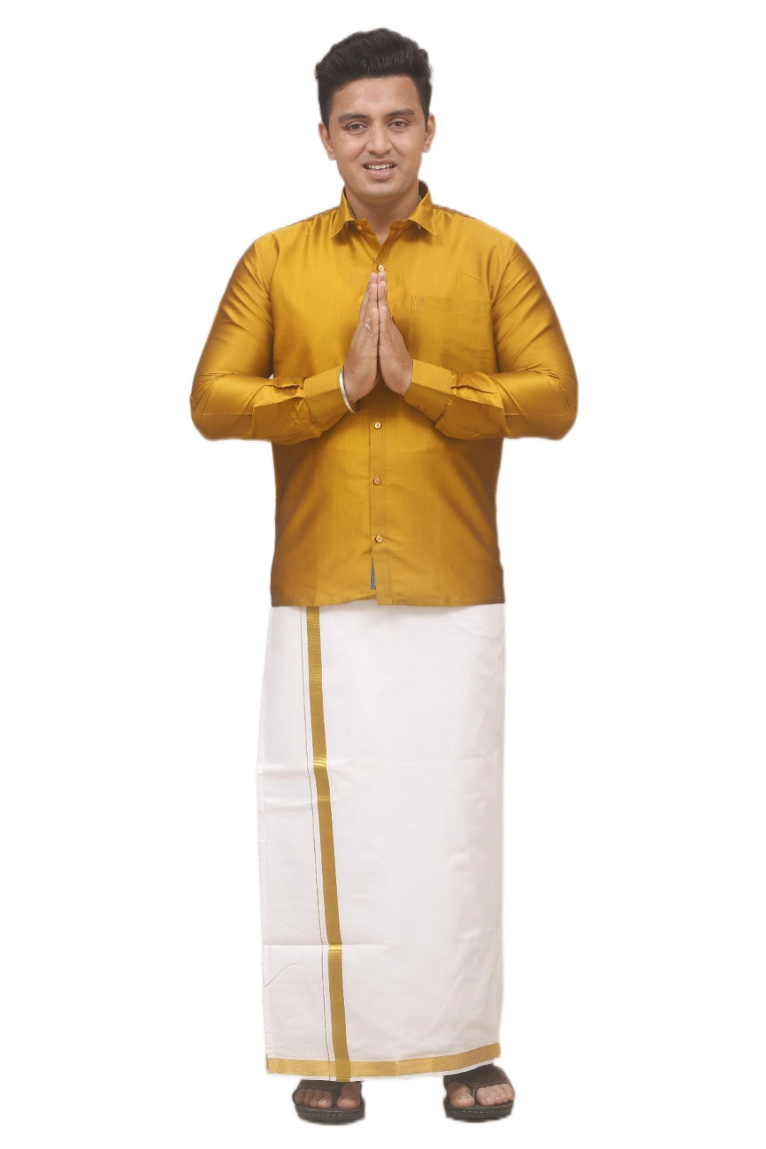 Silky Colour Shirt - Flashing Gold