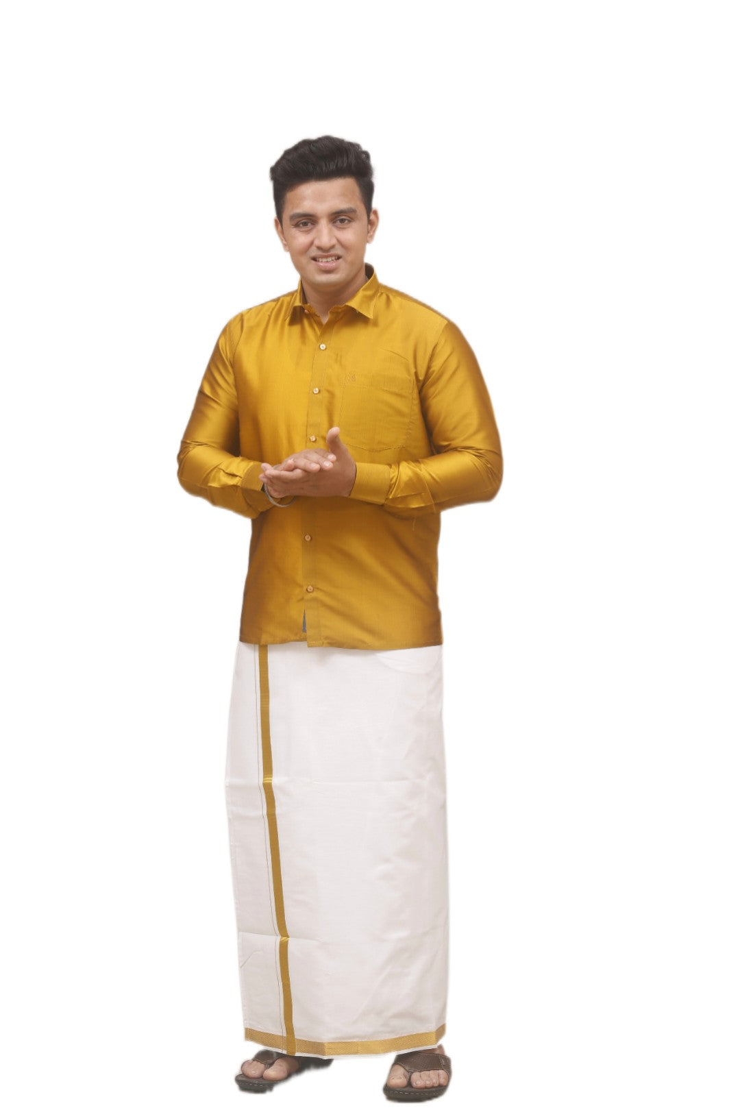 Silky Colour Shirt - Flashing Gold