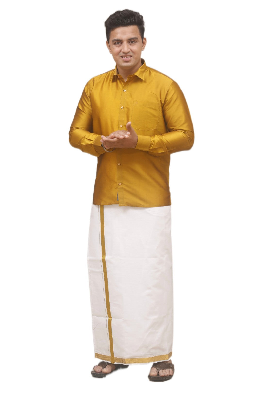 Silky Colour Shirt - Flashing Gold