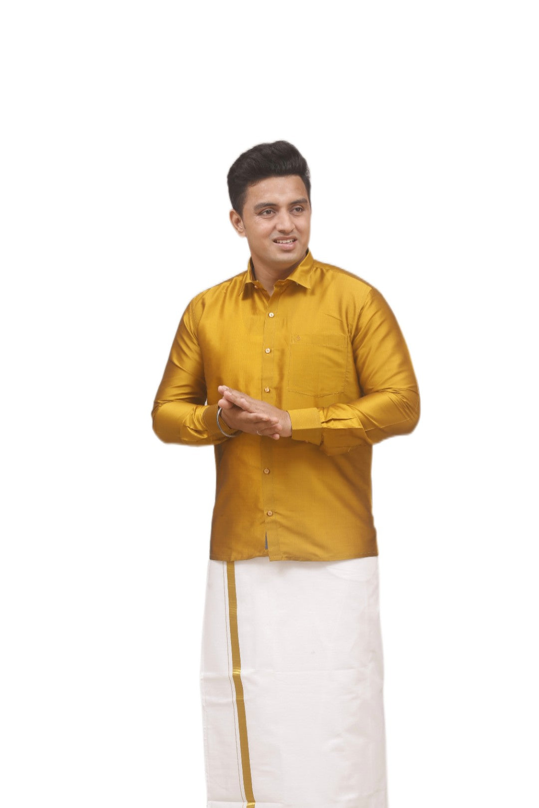Silky Colour Shirt - Flashing Gold