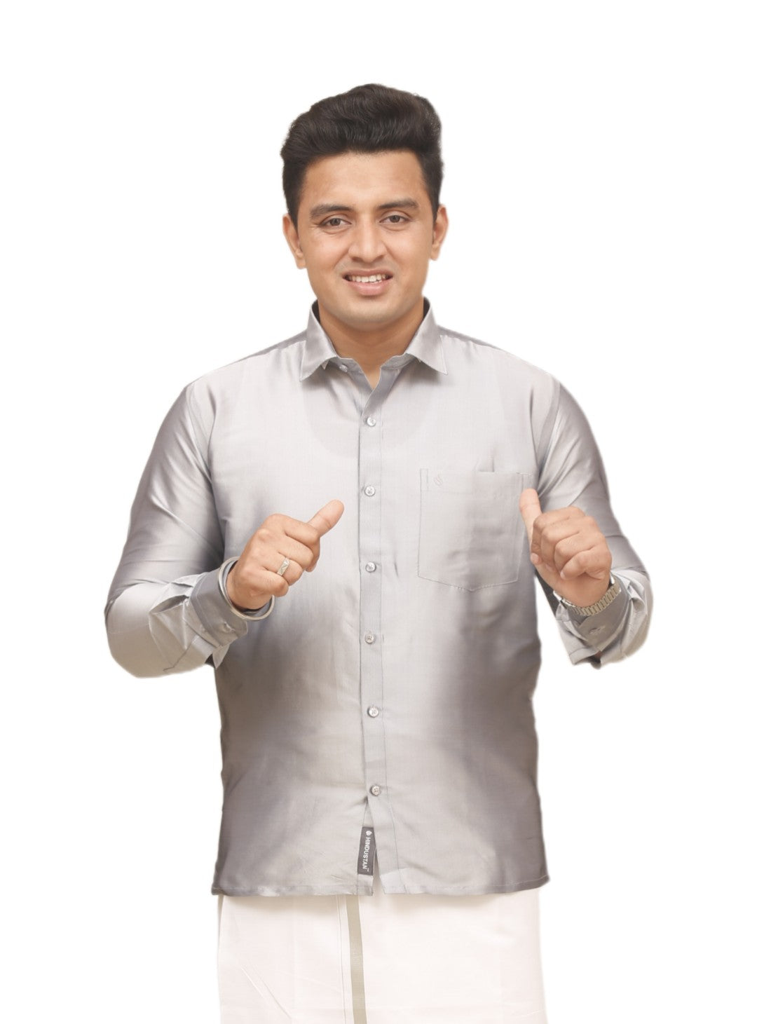 Silky Colour Shirt - Shining Silver
