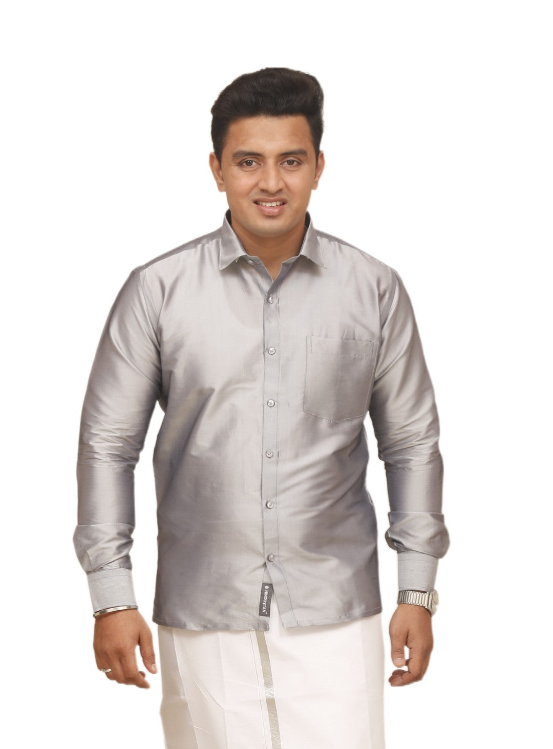 Silky Colour Shirt - Shining Silver
