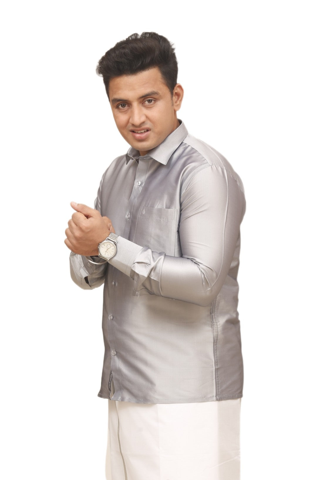 Silky Colour Shirt - Shining Silver