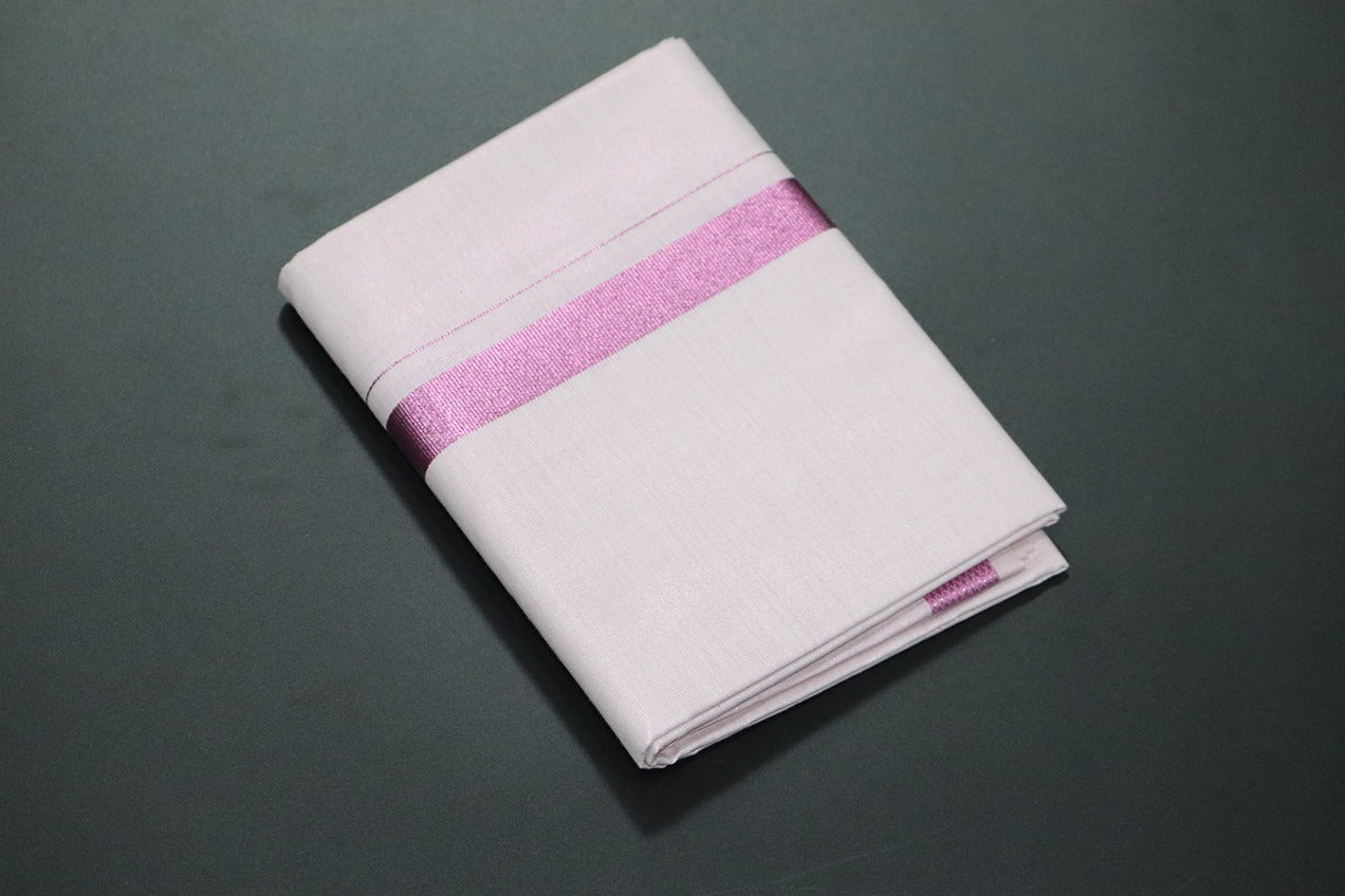 Tissue Baby Pink Shirt Material+Dhoti