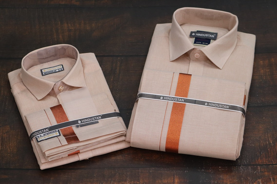 Raja Maharaja Matching Tissue Copper Set for Kids & Mens