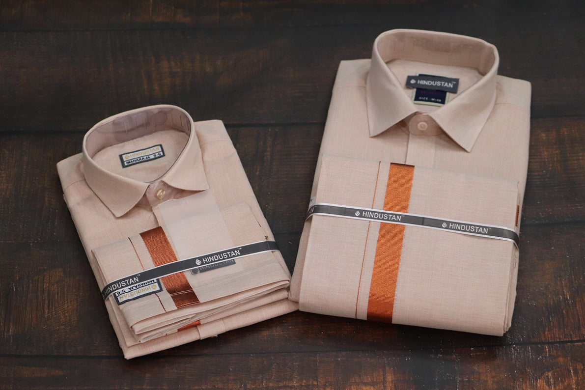Raja Maharaja Matching Tissue Copper Set for Kids & Mens