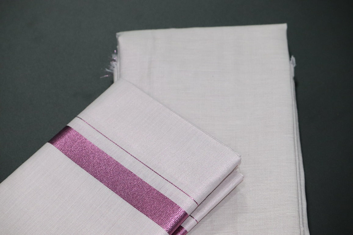 Tissue Baby Pink Shirt Material+Dhoti