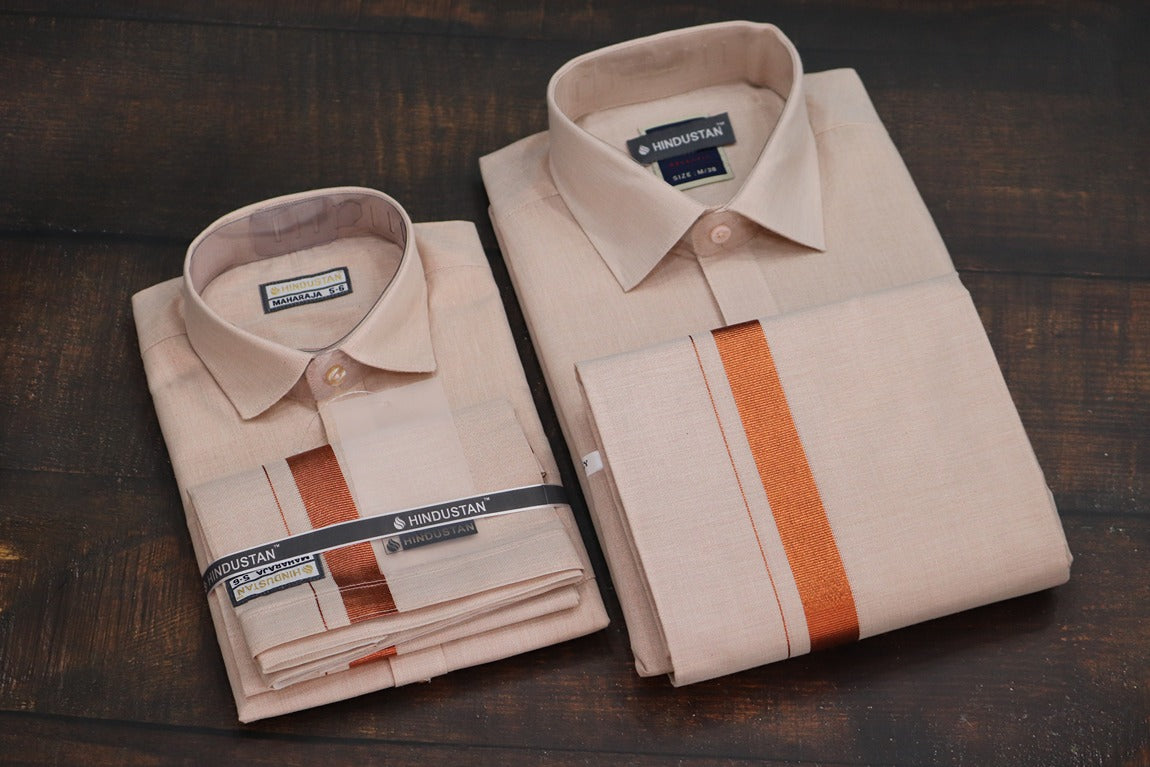 Raja Maharaja Matching Tissue Copper Set for Kids & Mens