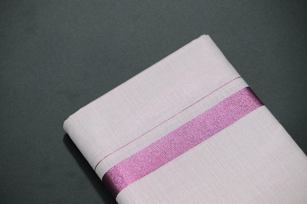 Tissue Baby Pink Shirt Material+Dhoti