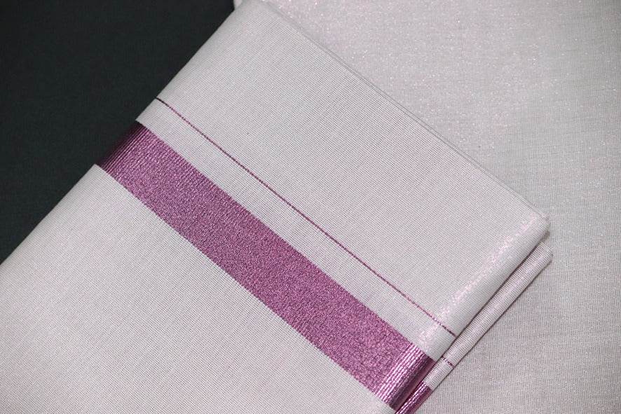 Tissue Baby Pink Shirt Material+Dhoti