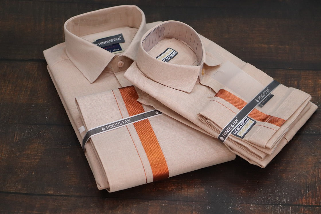 Raja Maharaja Matching Tissue Copper Set for Kids & Mens